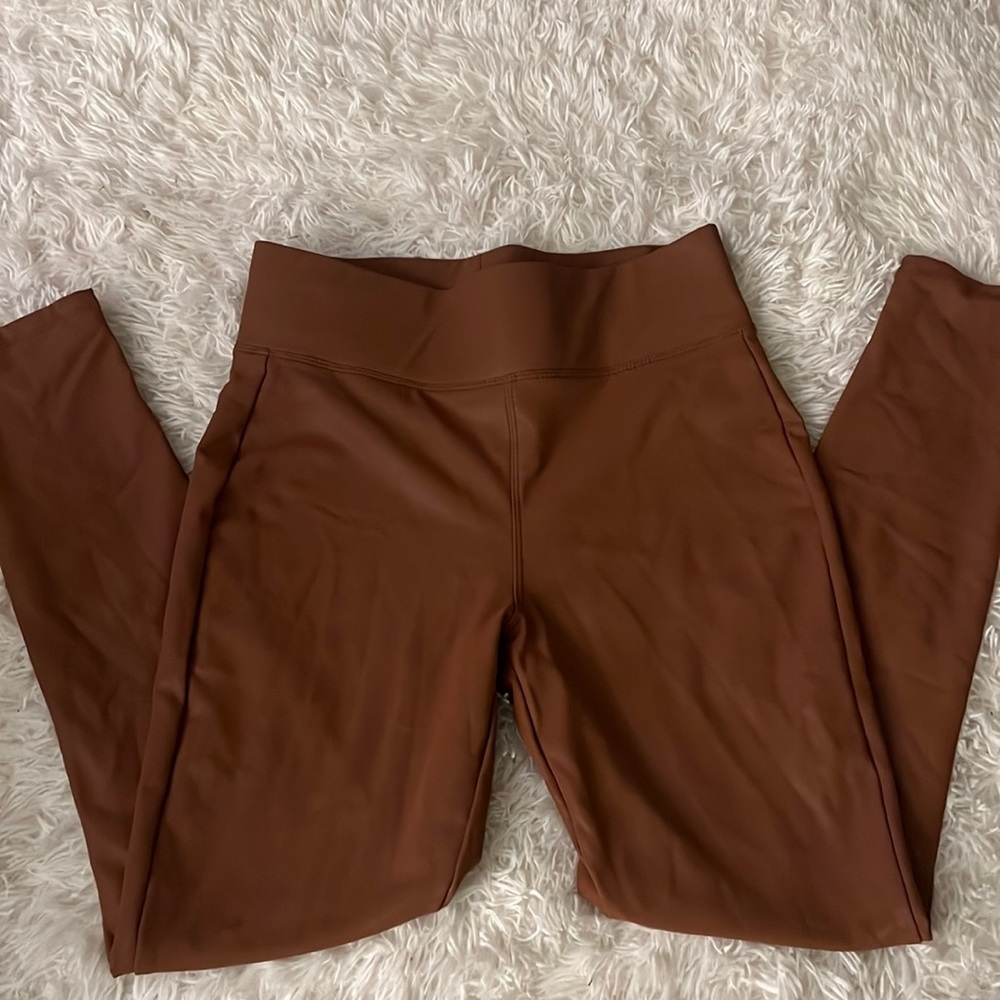 snatched tan leggings
